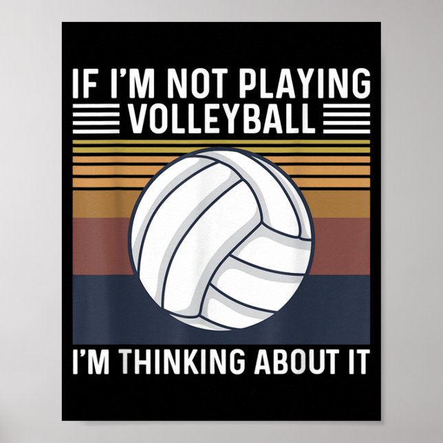 Poster Cota de Voleibol para Jogador de Voleibol (Frente)
