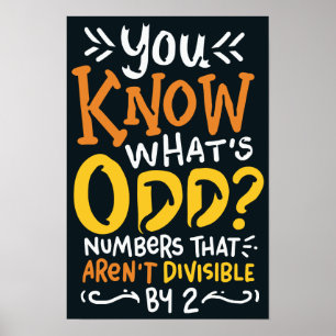 Poster Cota Engraçada de Ensino de Matemática