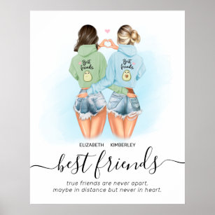 Poster Cota Personalizada de Melhores Amigos