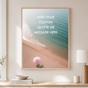 Poster Cota Personalizada – Oceano de Praia Sonhador