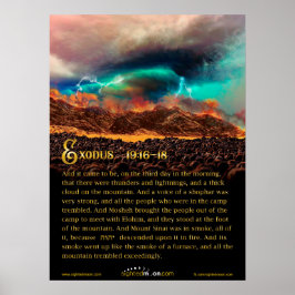 Poster Cotação bíblia Dez Mandamentos Mt Sinai