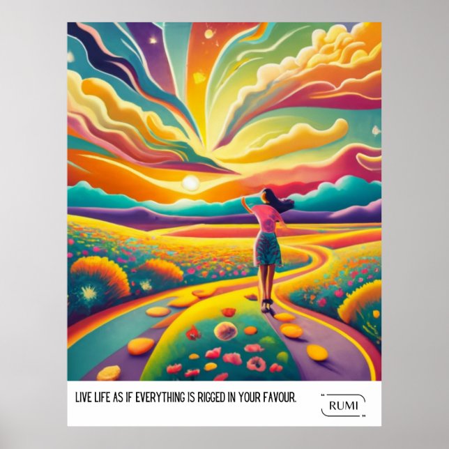 POSTER COTAÇÃO DE INSPIRAÇÃO DE RUMI (Frente)