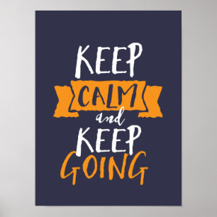 Poster Cotação de Vida Motivacional Mantenha a calma
