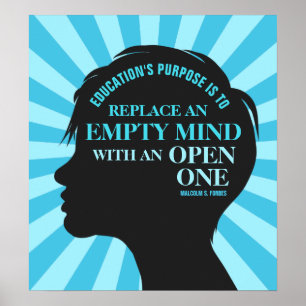 Poster Cotação educacional de Malcolm Forbes 18"x20"