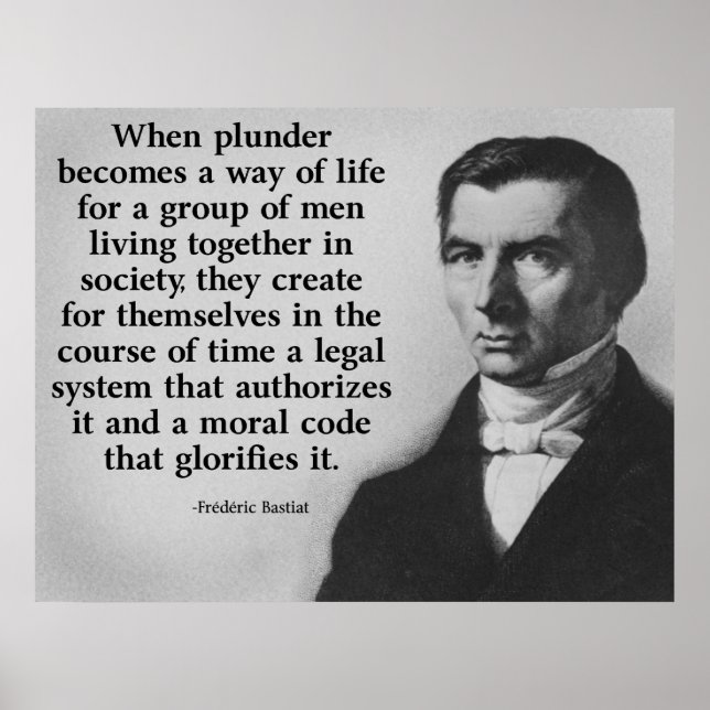 Poster Cotação Frederic Bastiat Plunder (Frente)