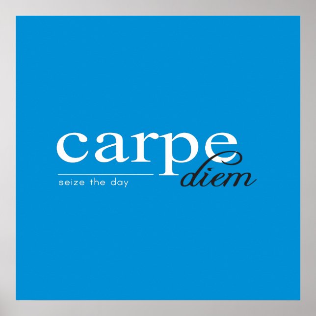 Poster Cotação Inspiracional Motivacional Azul (Frente)