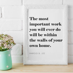 Poster Cotação Inspiracional Para Escolas Domésticas P