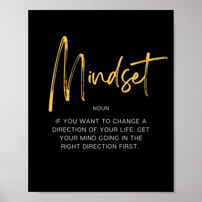 Poster Cotação Inspiradora Mindset (Frente)