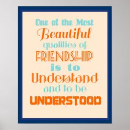 Pôster Cotação Inspirativa sobre Amizade