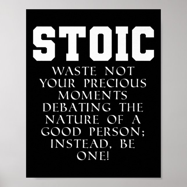 Poster Cotação Marcus Aurelius Stoic Prem (Frente)