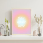 Poster Cotação Motivacional Personalizada de Gradação Col<br><div class="desc">Poster de Cotação Motivacional Personalizada de Gradiente Colorido. Personalize este impressão estético de cores com seu ditado inspirador favorito ou seu próprio texto</div>