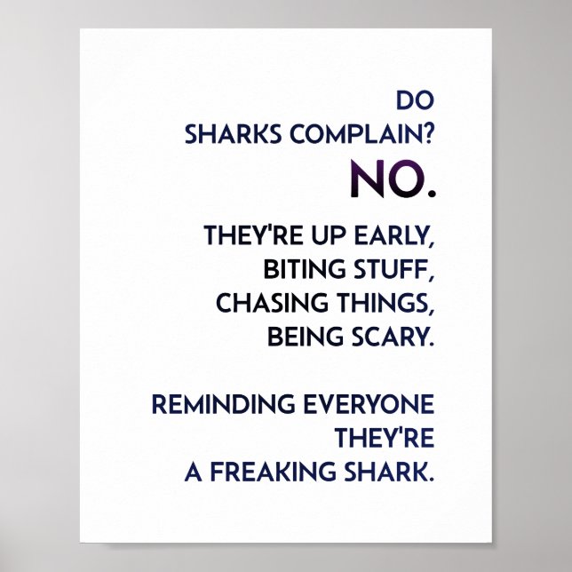 Poster Cotação "Shark Mindset" (Frente)