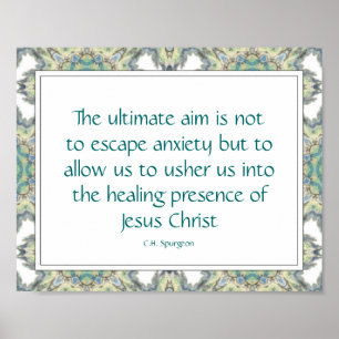 Poster Cotações da Ansiedade Cristã Inspirativa