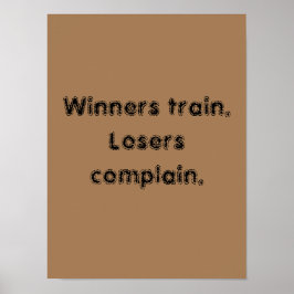 Poster cotações de motivação para academia e marrom claro