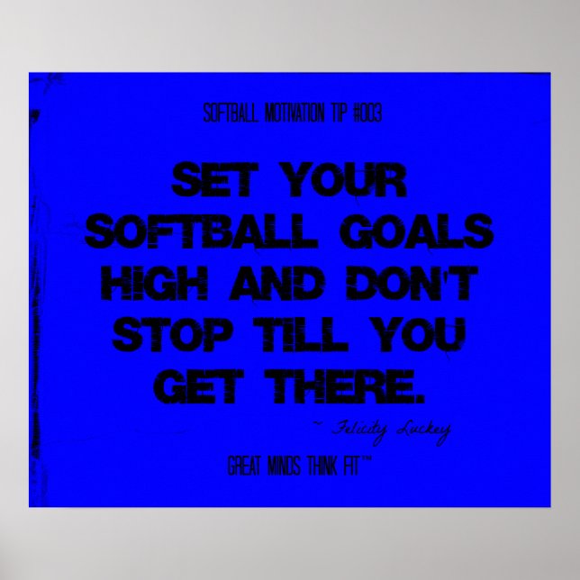 Pôster Cotações de Softball em Threads 003 (Frente)