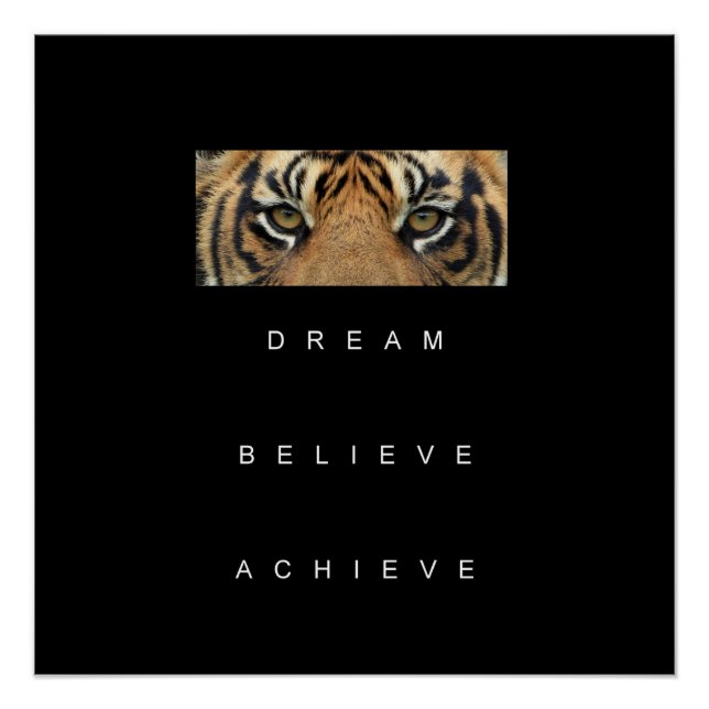 Pôster Cotações Motivacionais do Objetivo de Sucesso de T (Frente)