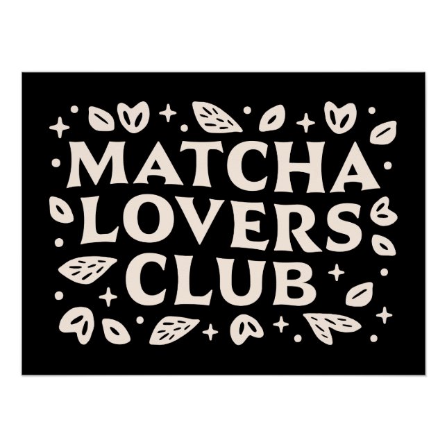 Pôster Cotas de amante Matcha (Frente)