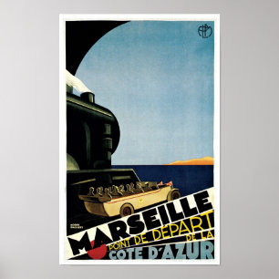 Poster ~ Cote d'Azur de Marselha
