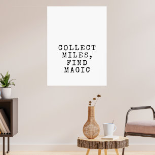 Poster Cote Milhas, Encontre Citação de Viagem Mágica