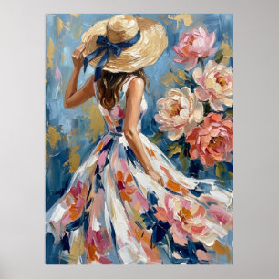 Poster Cottage core Impressionista Feminino
