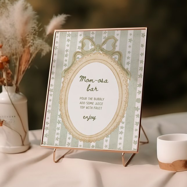 Poster Cottage Pear Baby Shower Mom-osa Bar   (Criador carregado)