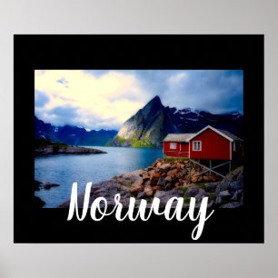 Poster Cottage Waterfront, Noruega