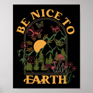 Poster Cottagecore Aestésico Dia da Terra Salvar Planeta 