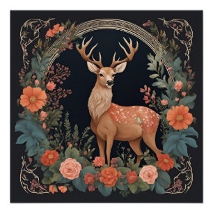 Pôster Cottagecore Deer