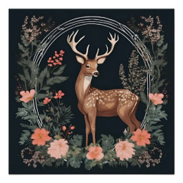 Pôster Cottagecore Deer