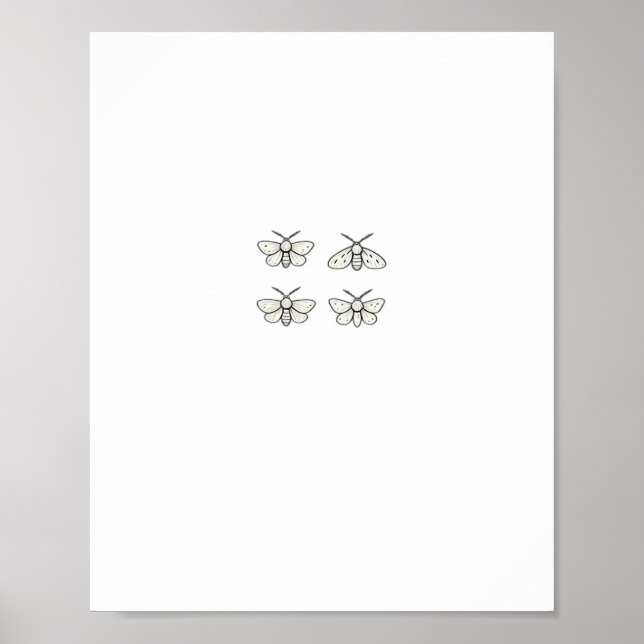 Poster Cottagecore Moths Classic (Frente)