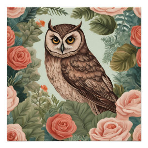 Pôster Cottagecore Owl