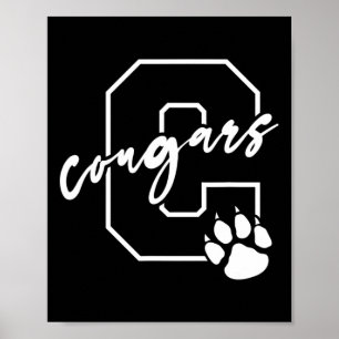 Poster Cougars Bysketbyll Player Kids