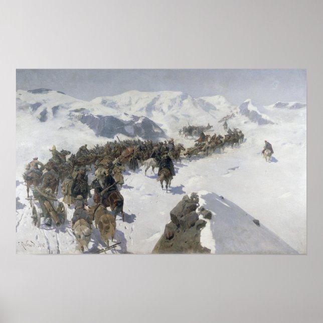 Poster Count Argutinsky crossing the Caucasian Range (Frente)