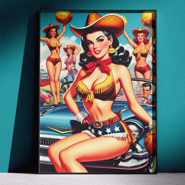 Pôster Country Cheerleader Pin-up (Criador carregado)