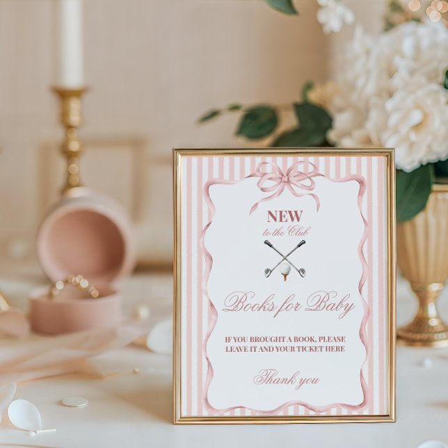 Poster Country Girl New to the Club Golf Baby Shower Book (Criador carregado)