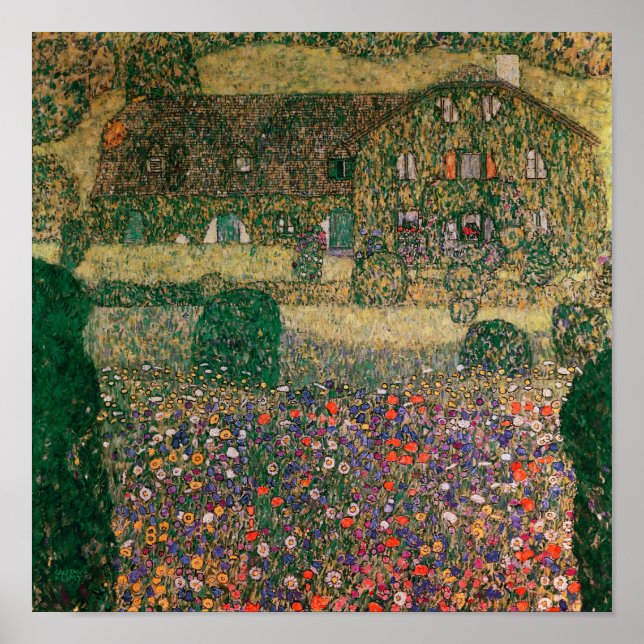 Pôster Country House by the Attersee, c.1914 (Frente)