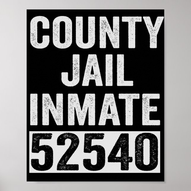 Poster Country Jail Inmate 52540 Funny Halloween Prison (Frente)