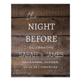 Pôster Country Rustic Na Noite Antes Do Janta De Ensaio