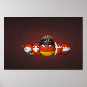 Pôster Countryballs germânico