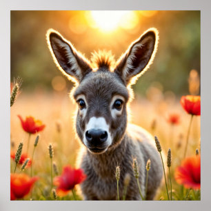 Poster Countryside burkey curioso olhos arte pacífica