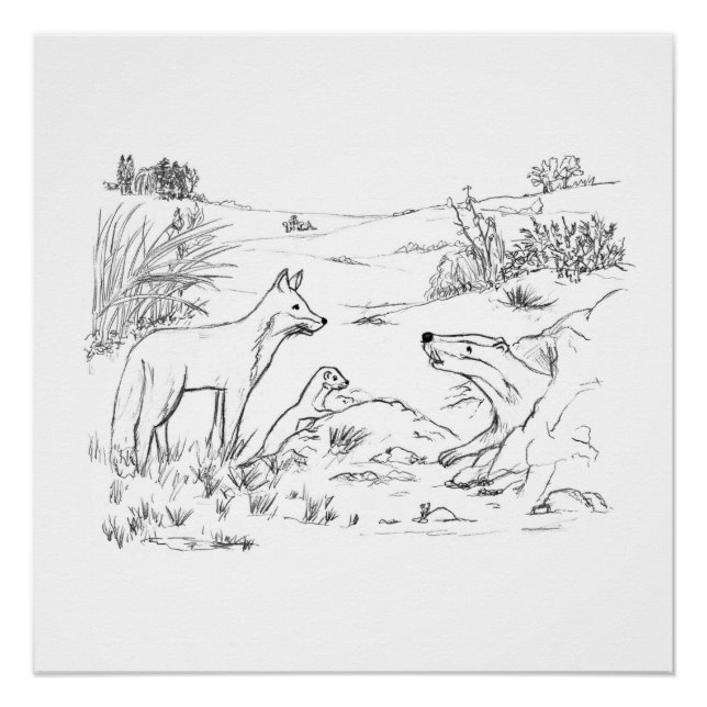 Pôster Countryside friends( part 1 of a set) (Frente)