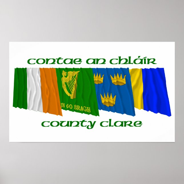 Poster County Clare Flags (Frente)