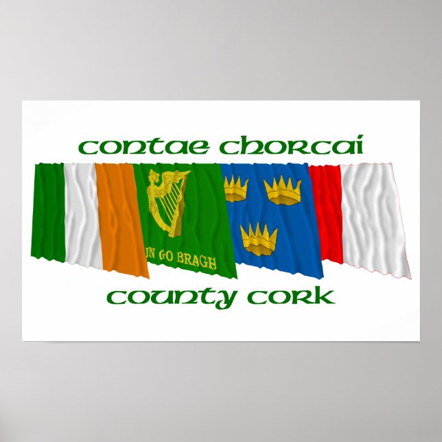 Pôster County Cork Flags (Frente)
