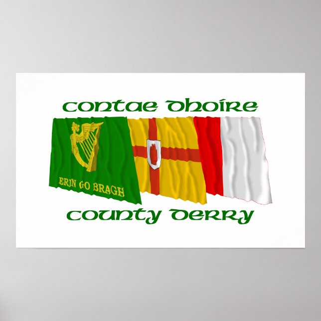 Pôster County Derry Flags (Frente)
