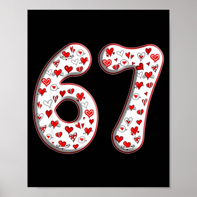 Poster Couple Costume Duo 67 Meme Six Seven Valentines Da (Frente)