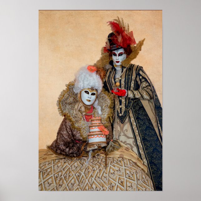 Pôster Couple in Carnival Costume, Venice (Frente)
