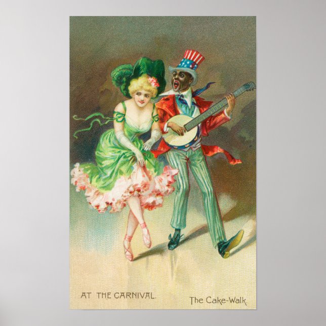Poster Couple in Costume Doing the Cake-Walk (Frente)