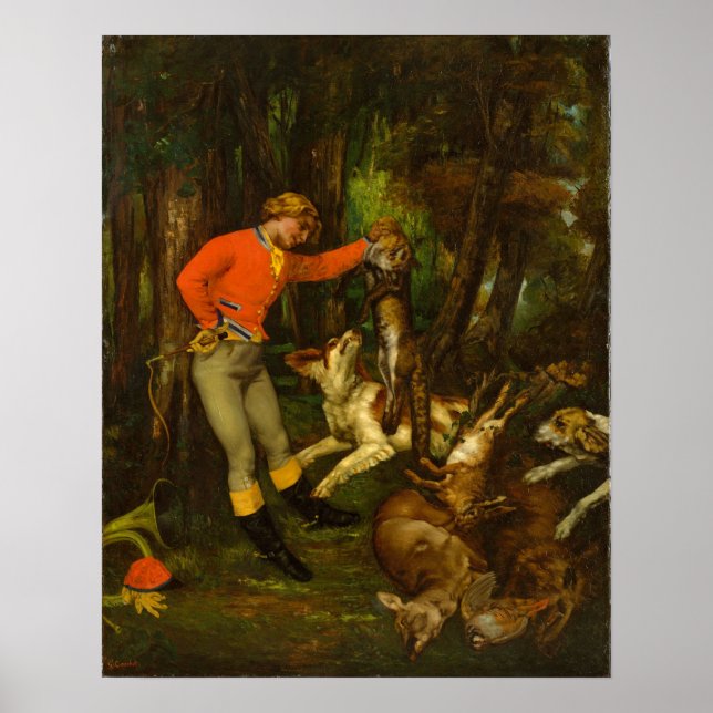 Poster Courbet - Depois da Caça (Frente)