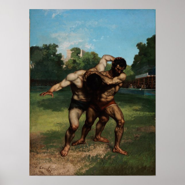 Poster Courbet - Os Lutadores (Frente)