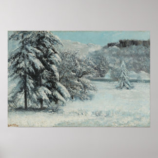 Poster Courbet - Paisagem de inverno